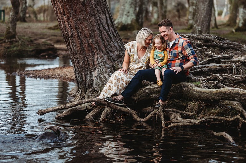 Krisztina, Graeme & Mia In The New Forest~ Ann Owen Family Photographer
